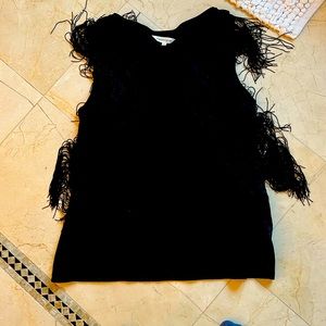 Black fringe shirt